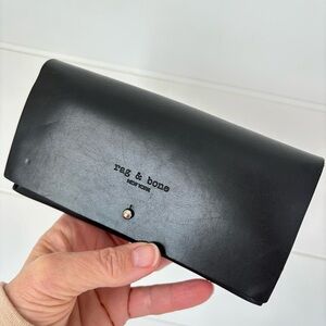 Rag & Bone Classic Black Leather Sunglass Case